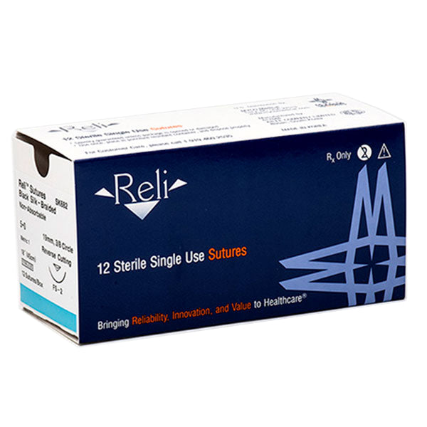 Myco Medical SK7772-SI Reli Redisilk Black Braided Sutures 3-0 MFS-2 18 Myco Medical SK7772-SI Reli Redisilk Black Braided Sutures 3-0 MFS-2 18